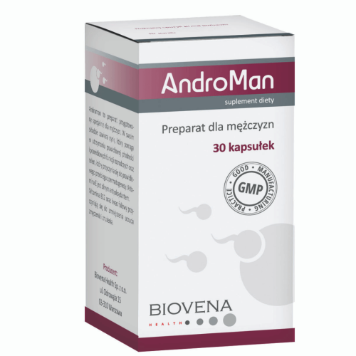 Biovena AndroMan preparat na płodność dla mężczyzn, 30 kaps./1 opak.