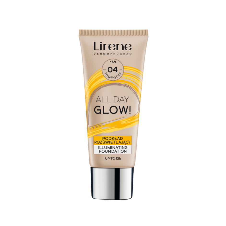 Lirene Dermoprogram rozświetlający podkład do twarzy z witaminą C opalony 04, 30 ml