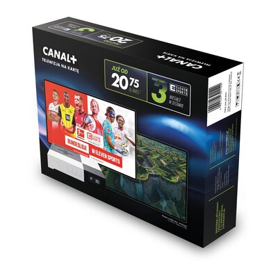 Dekoder Canal+ Sagecom DSIW74 z usługą telewizja na kartę (Pakiet 3 m-c na start z Eleven Sports)