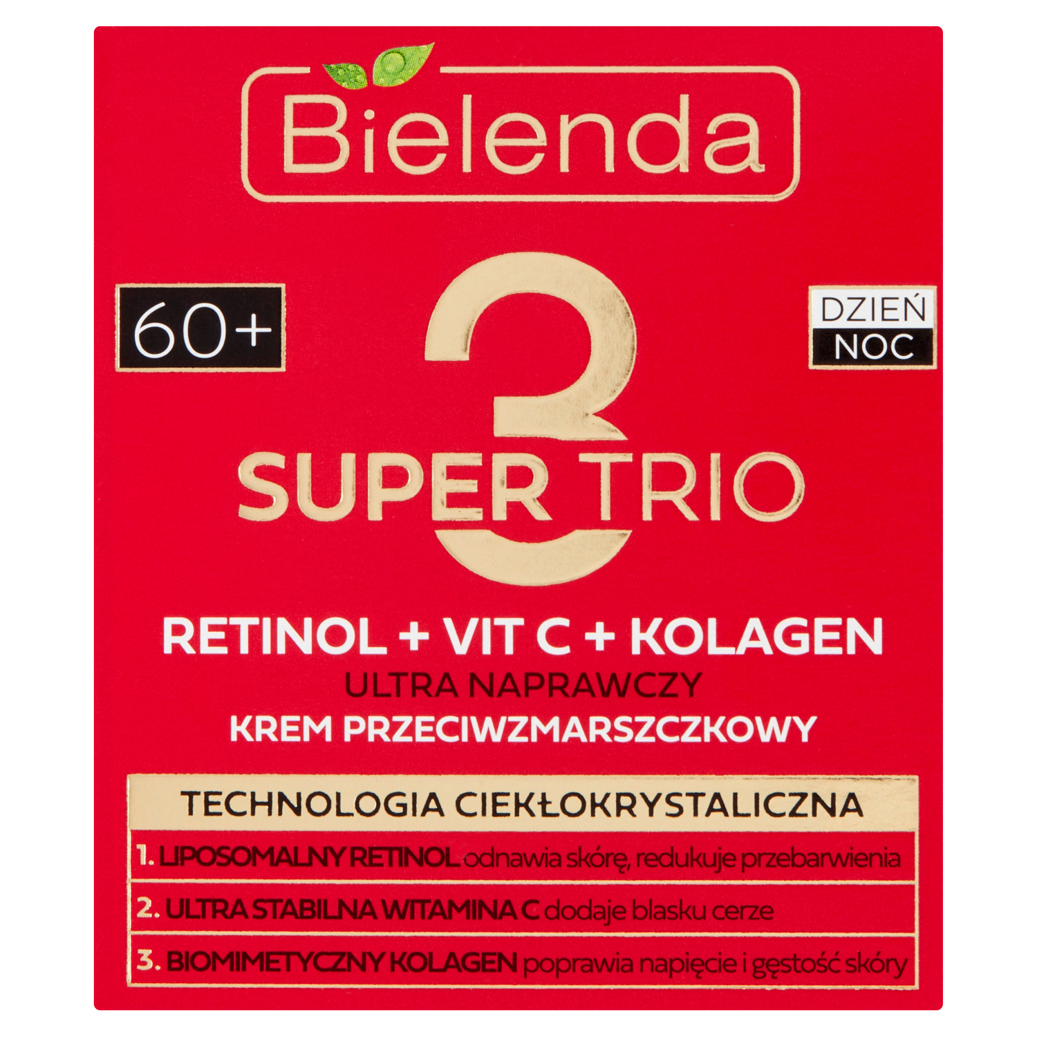 Bielenda Super Trio przeciwzmarszczkowy krem do twarzy 60+, 50 ml