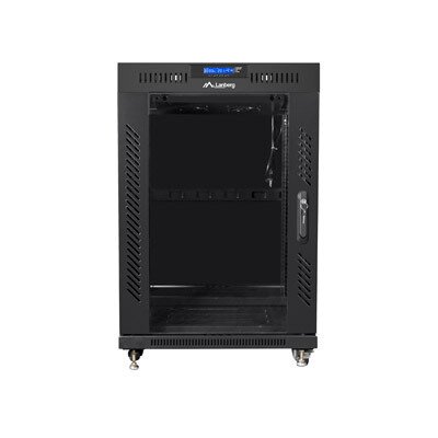 Szafa RACK LANBERG 19" 15U FF01-8015-12BL 800 x 1000 mm, Stojąca Czarny