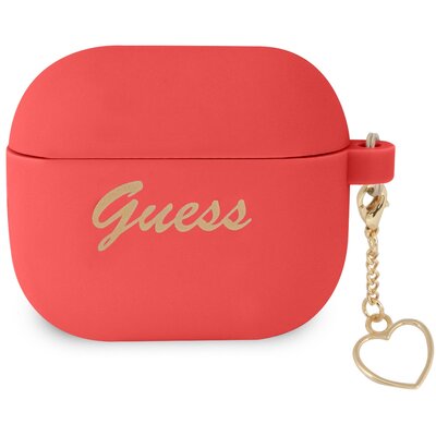 Etui na słuchawki GUESS Silicone Charm Heart Collection do Apple AirPods Pro Czerwony