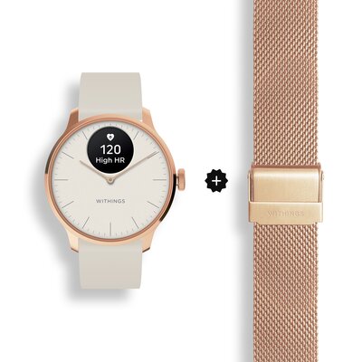 Smartwatch WITHINGS ScanWatch Light Bundle Różowo-złoty + Pasek