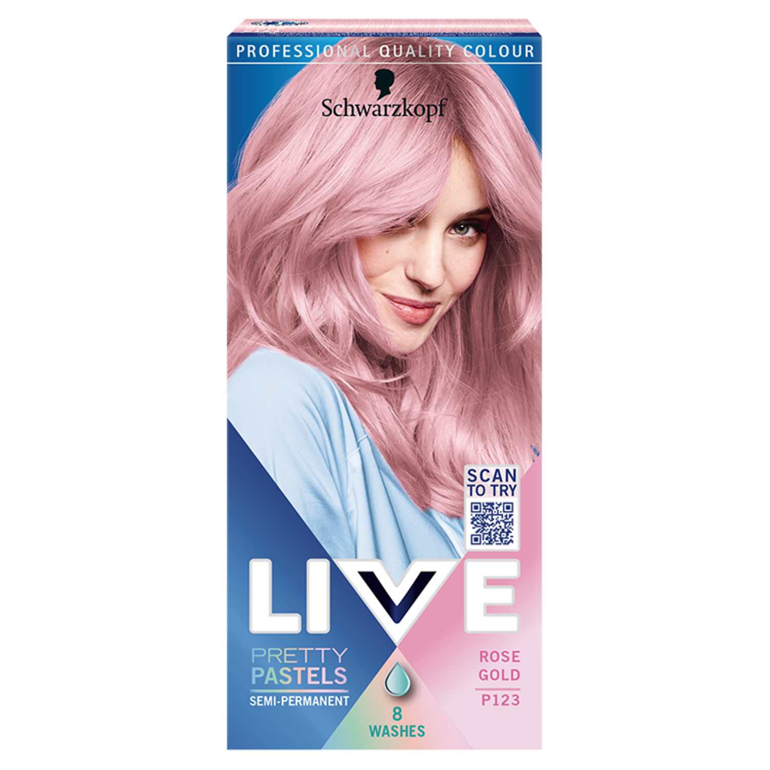 Live Pretty Pastels krem koloryzujący do włosów p123 rose gold, 1 opak.