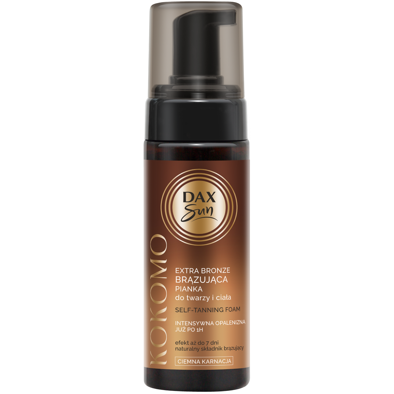 Dax Sun brązująca pianka extra dark do twarzy i ciała Kokomo, 160 ml