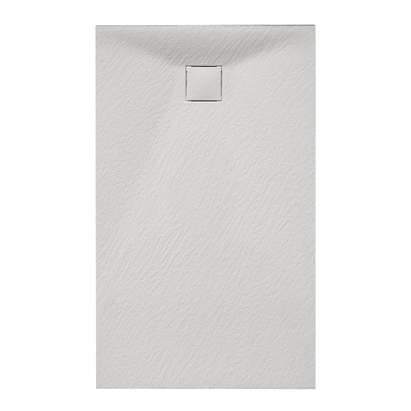 BRODZIK PRYSZNICOWY KAMIENNY PROSTOKĄTNY SLIM RIKO BIAŁY 90x80 CM