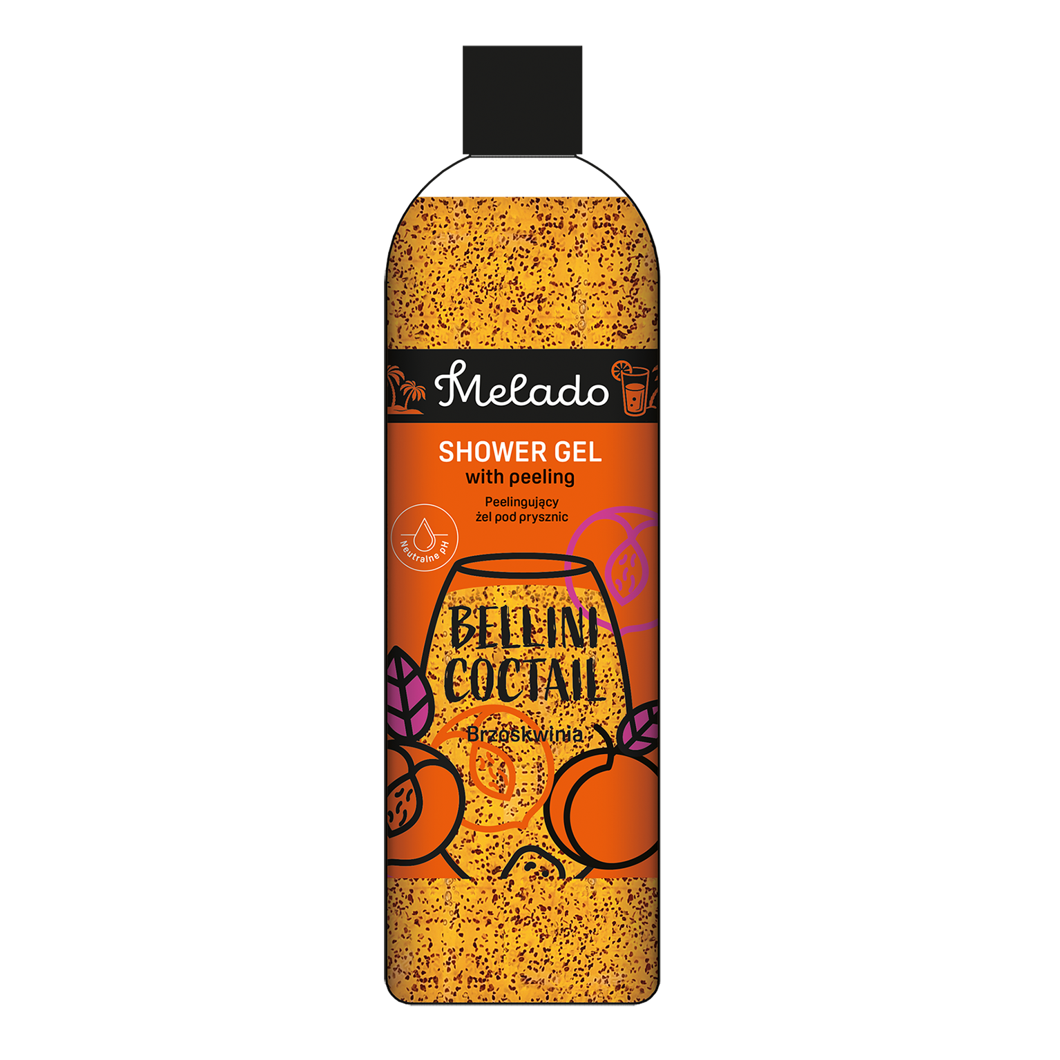 Melado Bellini Coctail peelingujący żel pod prysznic, 750 ml