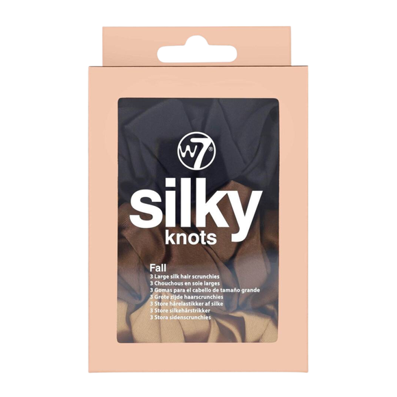 W7 Silky Knots 3 jedwabne gumki do włosów Fall, 3 szt./1 opak.