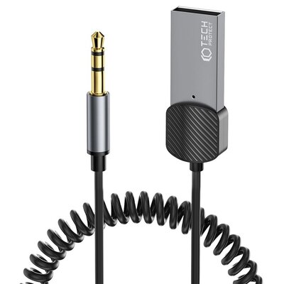 Adapter USB - Jack 3.5 mm TECH-PROTECT UltraBoost Bluetooth Szary