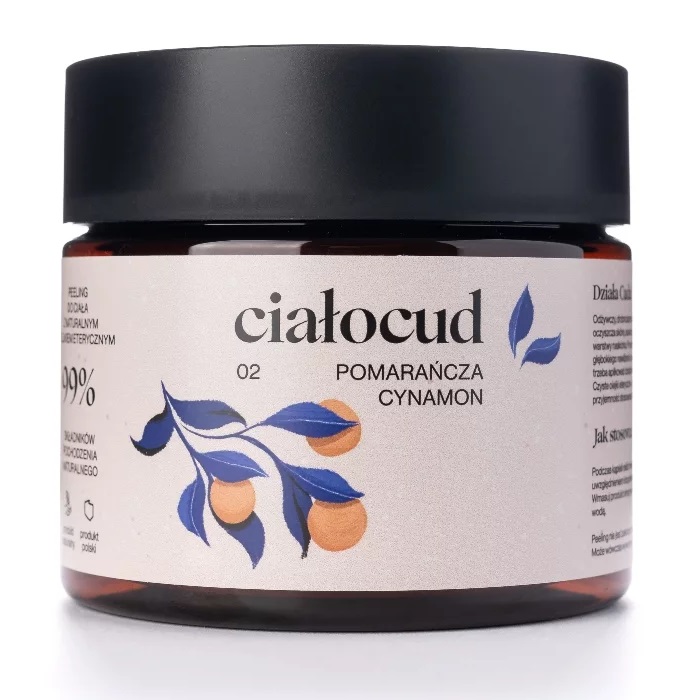 Ciałocud naturalny odżywczy peeling do ciała pomarańcza z cynamonem, 250 g