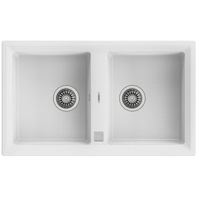 Zlewozmywak dwukomorowy TEKA Stone 90 B-TG 2B 115260012 Biały 51x86