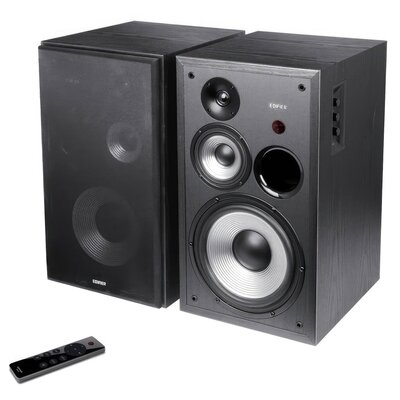Aktywne, Podstawkowe kolumny głośnikowe EDIFIER R2850DB Czarne (2 szt.), Obudowa MDF, Bluetooth 5.1 aptX, Korektor dźwięku