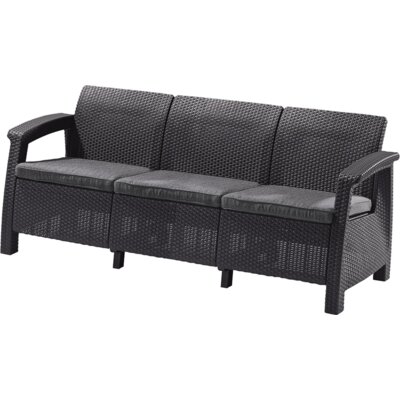 Sofa ogrodowa KETER Cofru Love Seat 3 osobowa Grafitowy