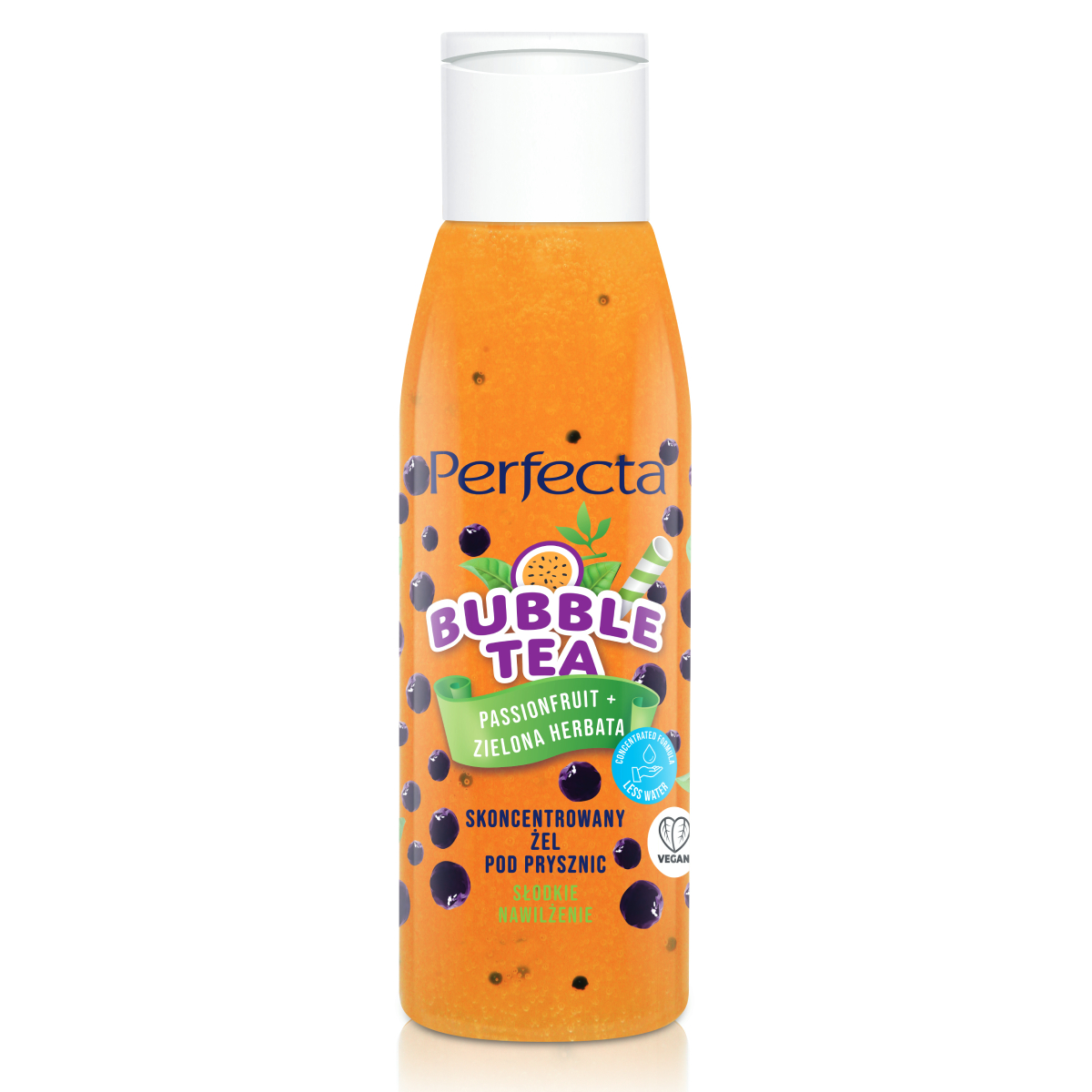 Perfecta Bubble Tea skoncentrowany żel pod prysznic passionfruit i zielona herbata, 100 ml