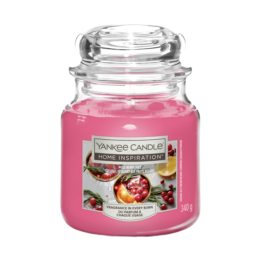 Yankee Candle Home Inspiration Wild Berry Fizz świeca zapachowa, 340 g
