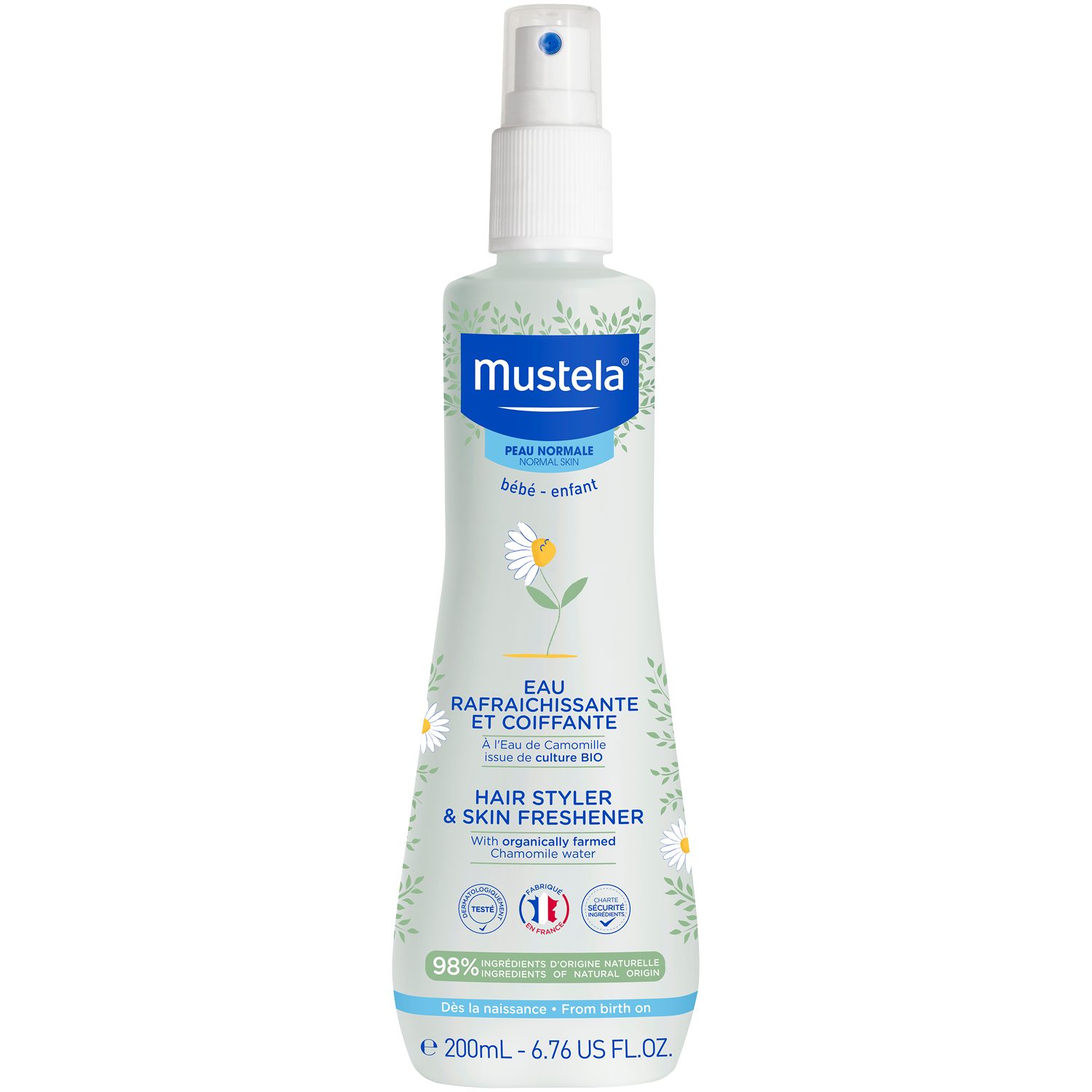 Mustela odświeżający spray do włosów ułatwiający rozczesywanie dla dzieci, 200 ml
