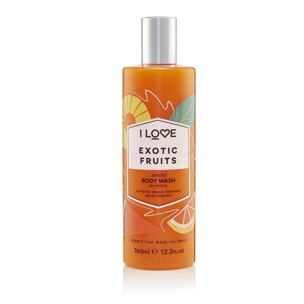 I Love żel pod prysznic i do kąpieli Exotic Fruits, 360 ml
