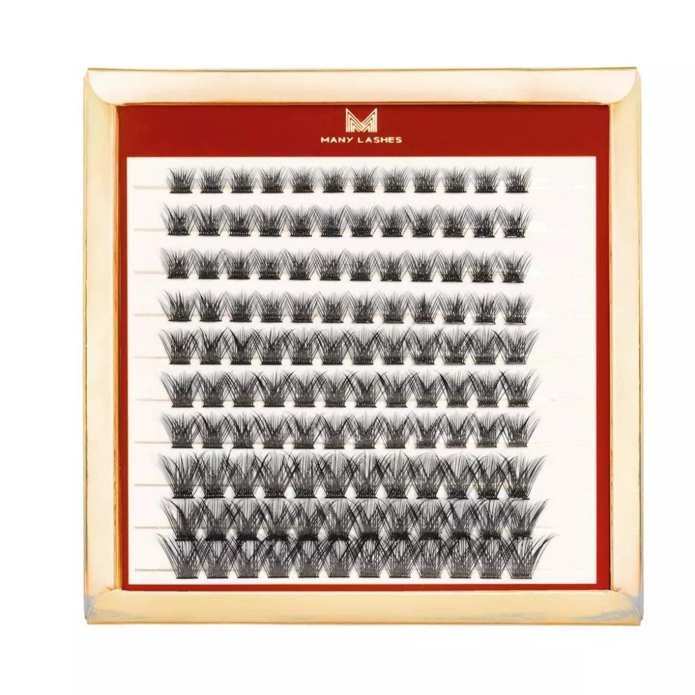 Many Beauty Master box V-lashes Obsession zestaw kępek rzęs do makijażu skręt C - naturalny skręt, 1 zest.