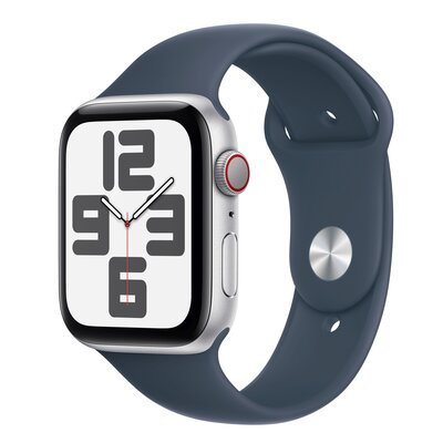 APPLE Watch SE 2gen GPS + Cellular 44mm koperta z aluminium (srebrny) + pasek sportowy rozmiar S/M (zimowy błękit)