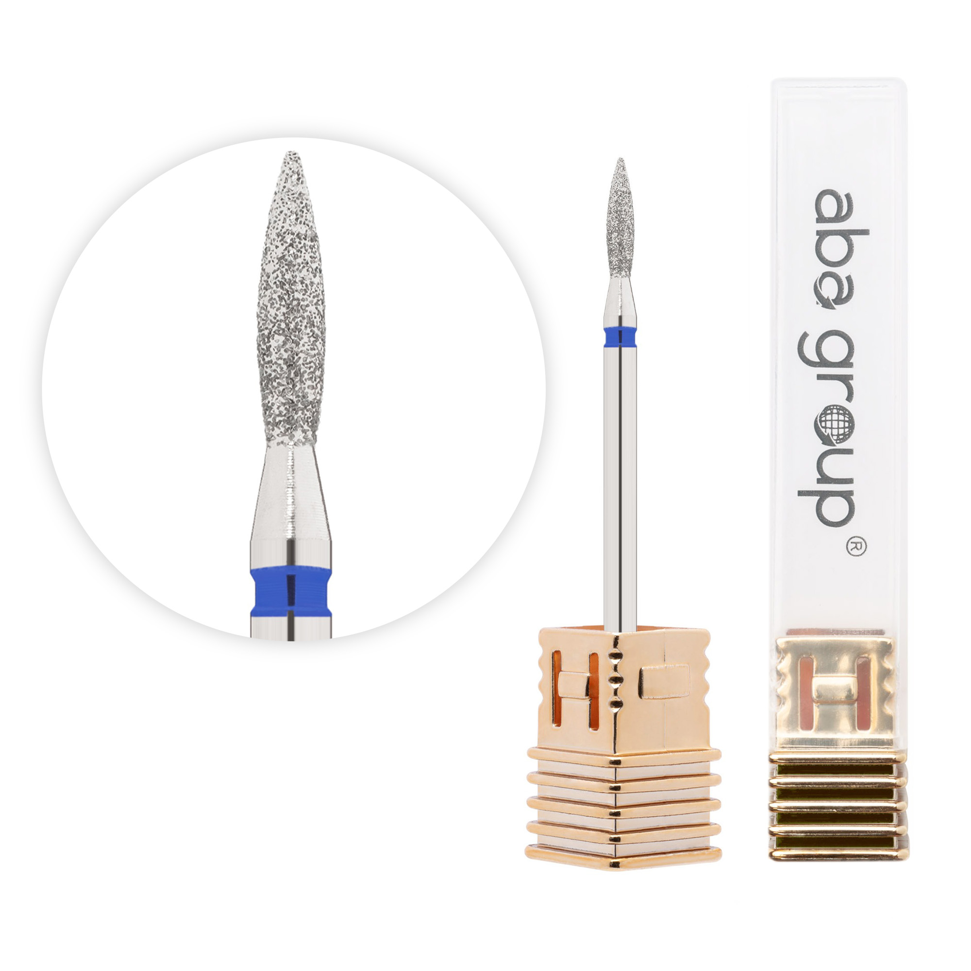 Aba Group frez diamentowy płomień, niebieski, 2.1 mm, 1 szt.