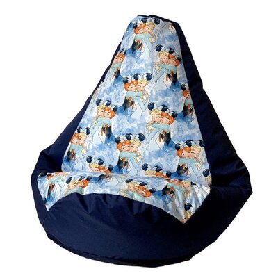 Pufa worek GO GIFT Kraina Lodu L 105 x 80 cm Granatowy