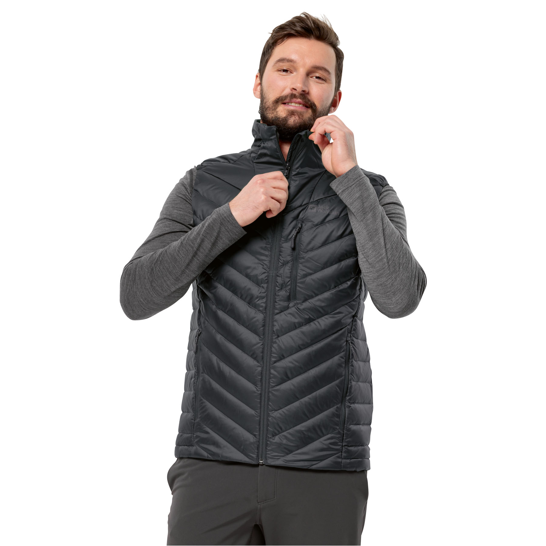 Męska kamizelka puchowa Jack Wolfskin PASSAMANI DOWN VEST M phantom - S