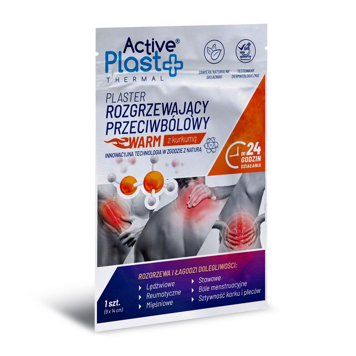Active Plast Thermal plaster rozgrzewający przeciwbólowy z kurkumą, 1 szt.