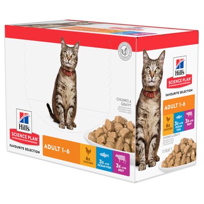 Karma dla kota HILL'S Science Plan Feline Adult Multipack Classic 12 x 85 g