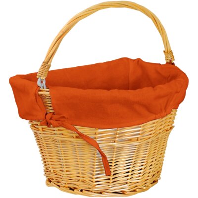 Koszyk wiklinowy na rower VÖGEL VKS-702 Stylowy Pomarańczowy