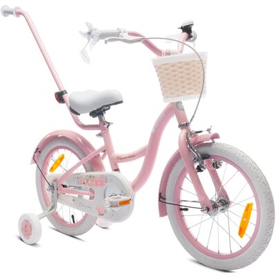 Rower dziecięcy SUN BABY Flower Bike 16 cali dla dziewczynki Różowy