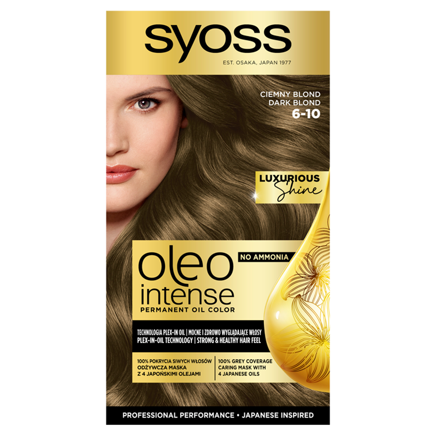 Syoss Oleo Intense farba do włosów bez amoniaku 6-10 ciemny blond, 1 opak.