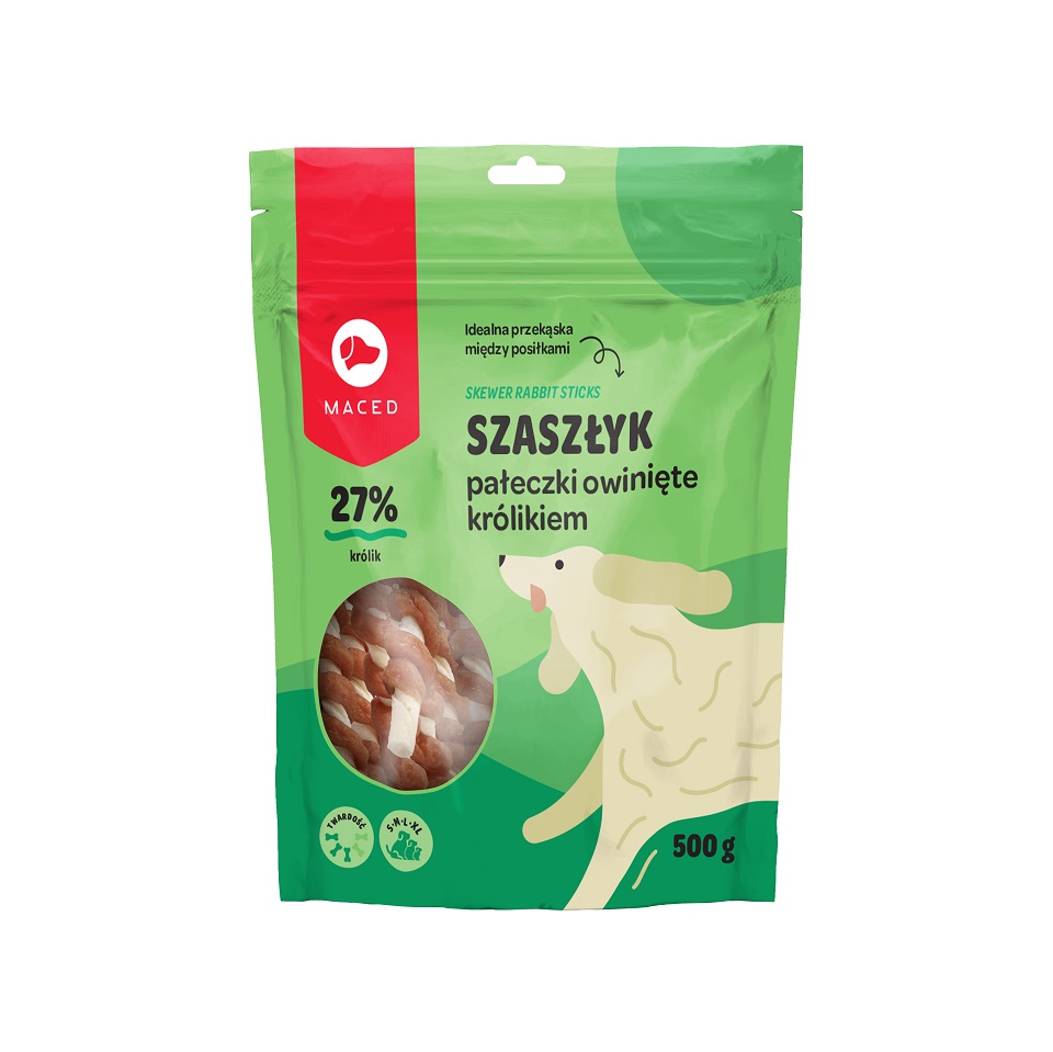 MACED Szaszłyk Pałeczki owinięte królikiem 500 g