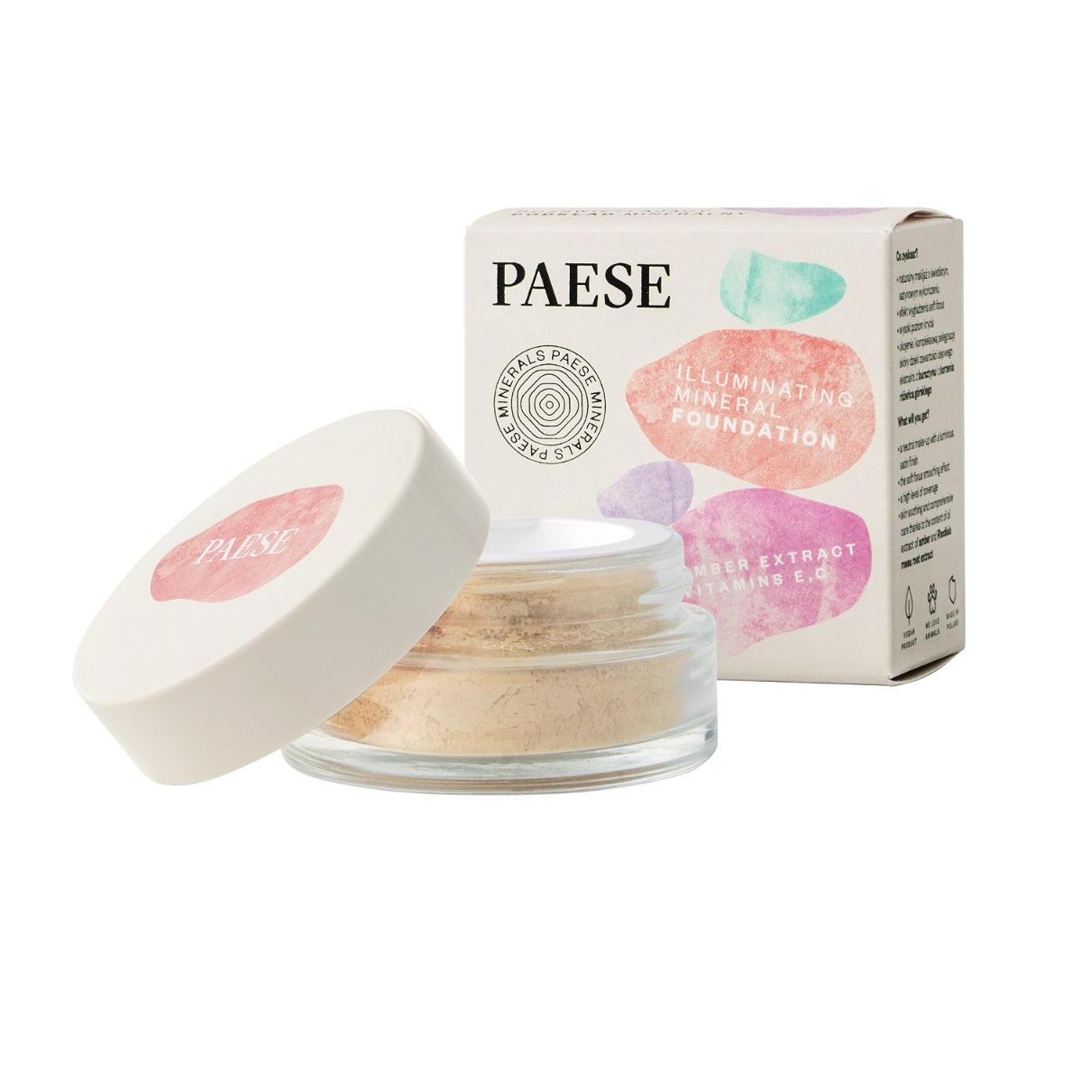 Paese Minerals Rozświetlający podkład mineralny 200N Light Beige, 7 g
