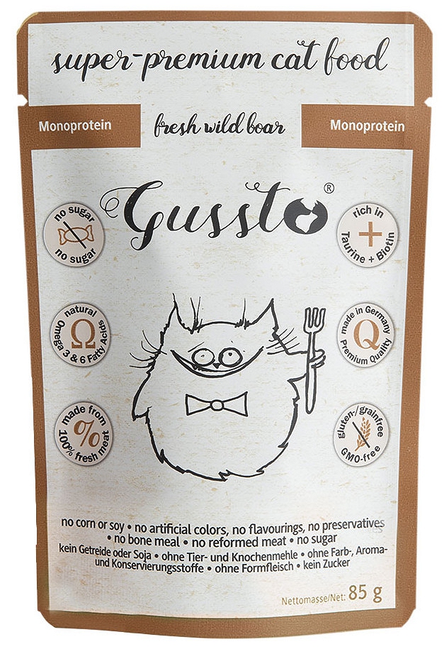 GUSSTO Cat Fresh Wild Boar mokra karma dla kotów dzik 85 g
