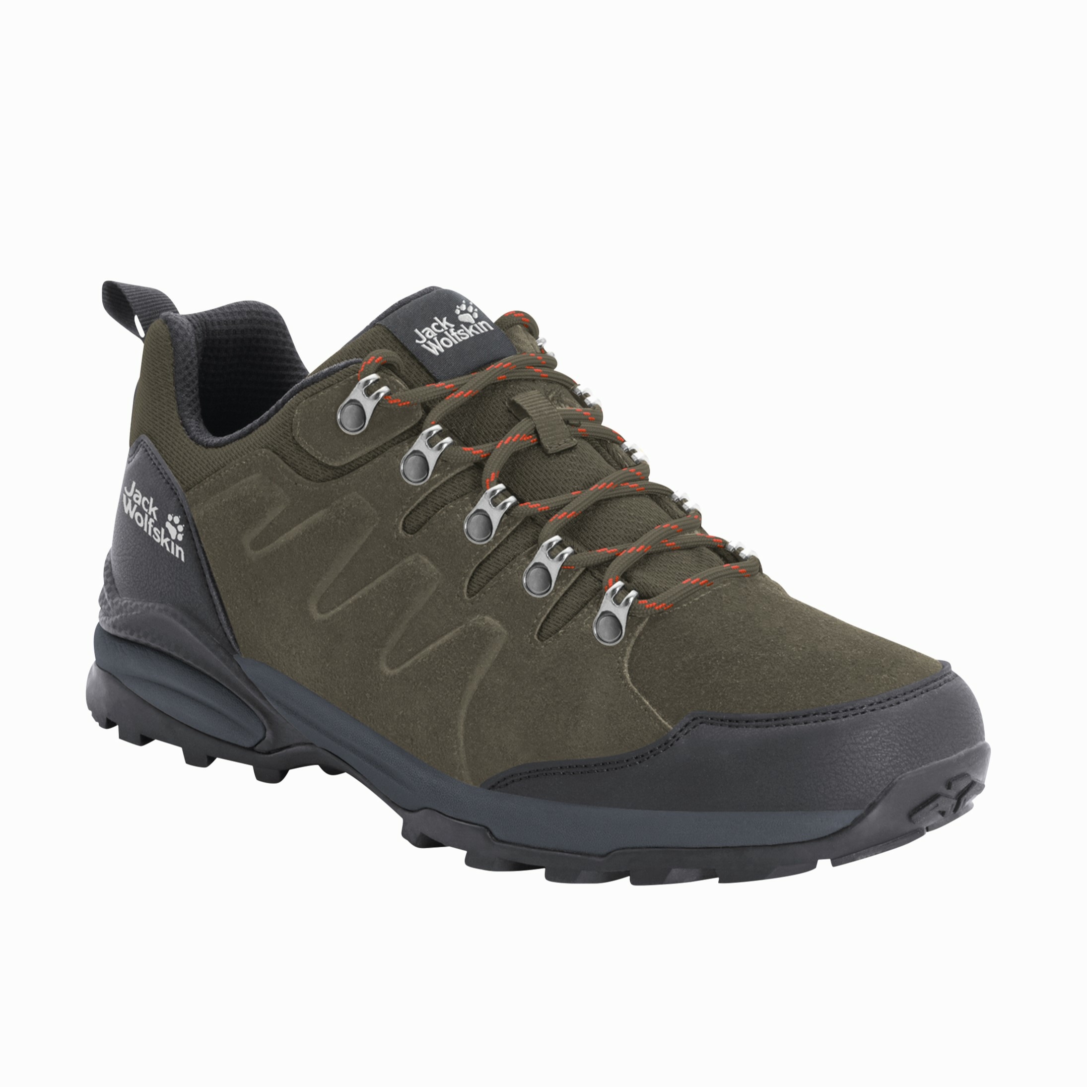 Buty męskie na wędrówki Jack Wolfskin REFUGIO TEXAPORE LOW M khaki / phantom - 42,5