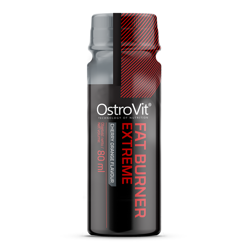 OstroVit Fat Burner eXtreme Shot 80 ml o smaku wiśniowo-pomarańczowym