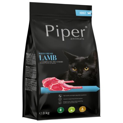 Karma dla kota PIPER Animals ze świeżą jagnięciną 3 kg