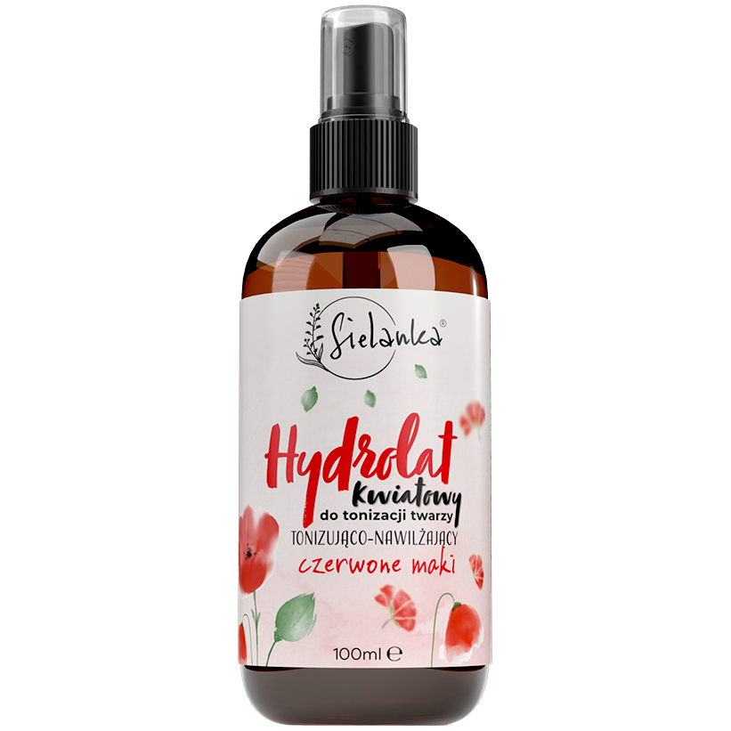 Sielanka Czerwone Maki nawilżający hydrolat do twarzy, 100 ml