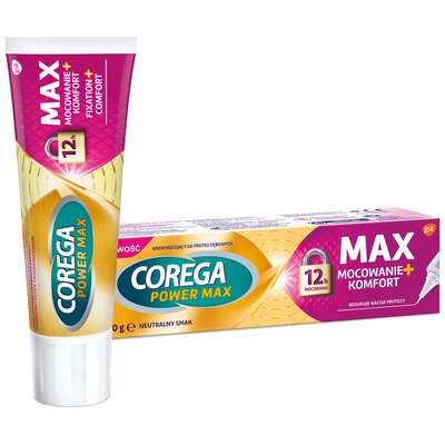 Krem do protez COREGA Power Max Mocowanie + Komfort 40 g