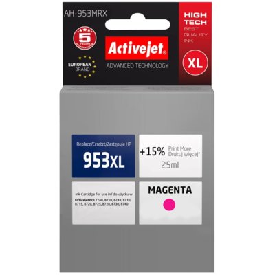 Tusz ACTIVEJET do HP 953 XL F6U17AE Purpurowy 25 ml AH-953MRX
