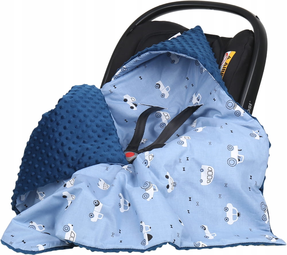 Babymam kocyk minky do fotelika nosidełka ciepły