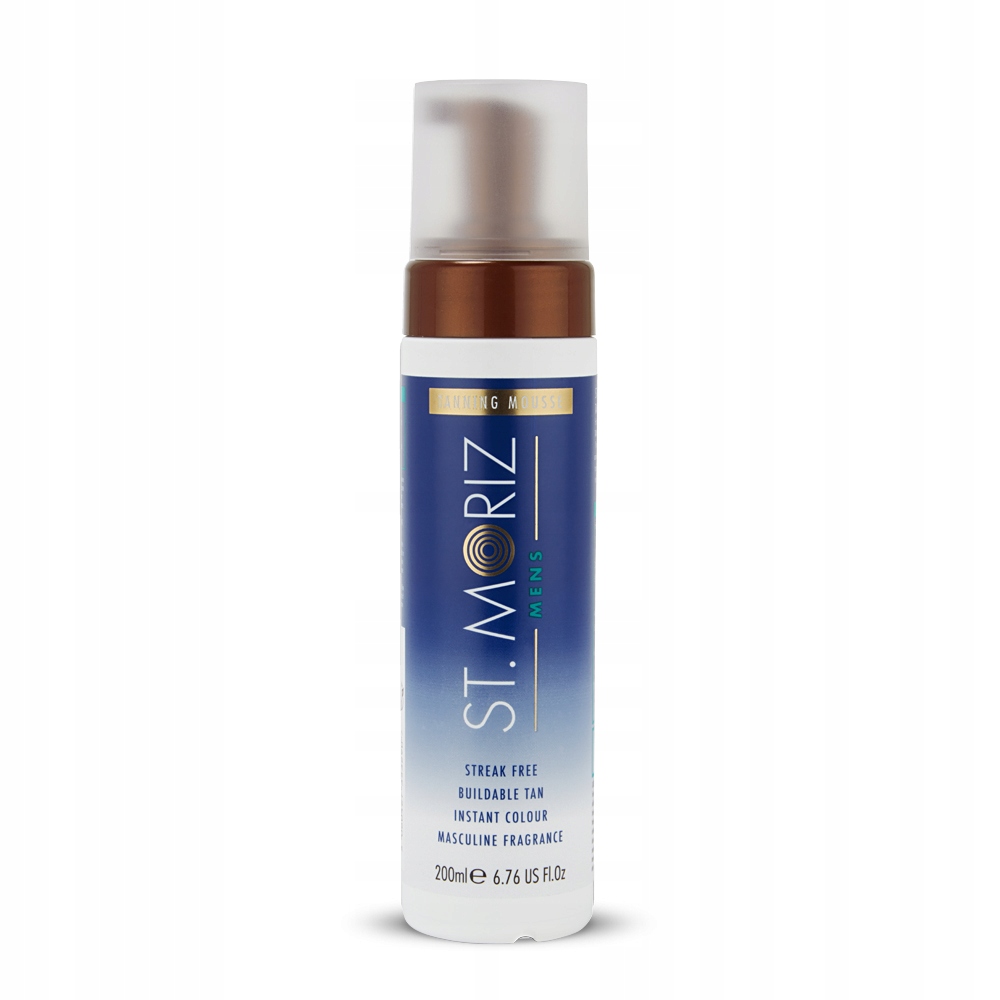 St.Moriz Mens lekki mus brązujący dla mężczyzn z intensywnym efektem i nawilżeniem, 200 ml