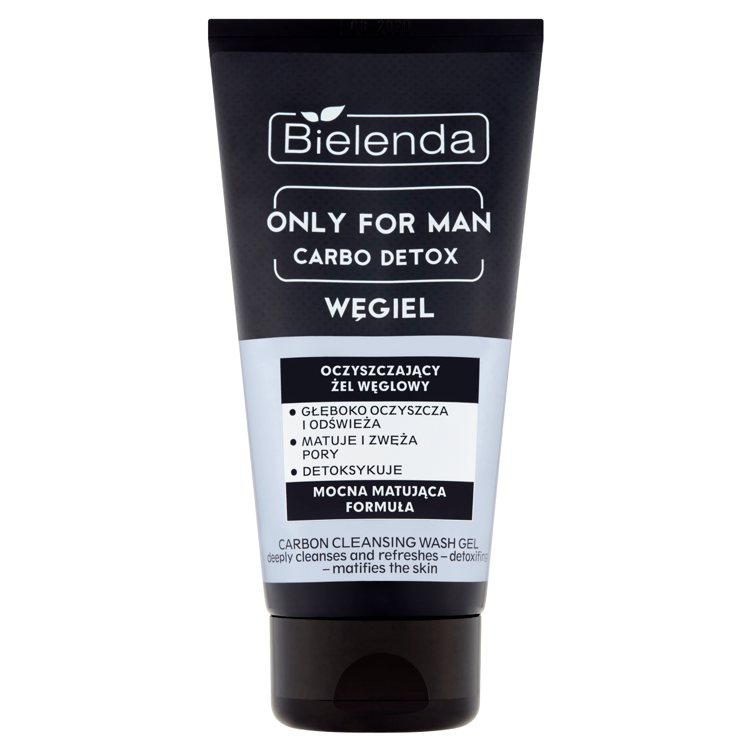 Bielenda Only for Man Carbo Detox oczyszczający żel węglowy do twarzy męski, 150 g
