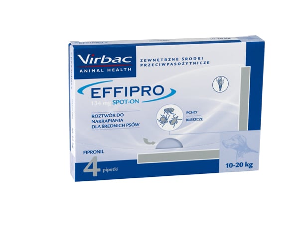 VIRBAC Effipro Spot-On przeciw pasożytom zewnętrznym dla średnich psów M 24 szt