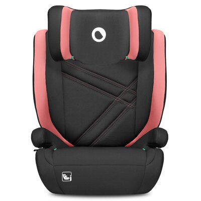 Fotelik samochodowy LIONELO Hugo I-Size 100-150 cm (15-36 kg) Czarno-różowy