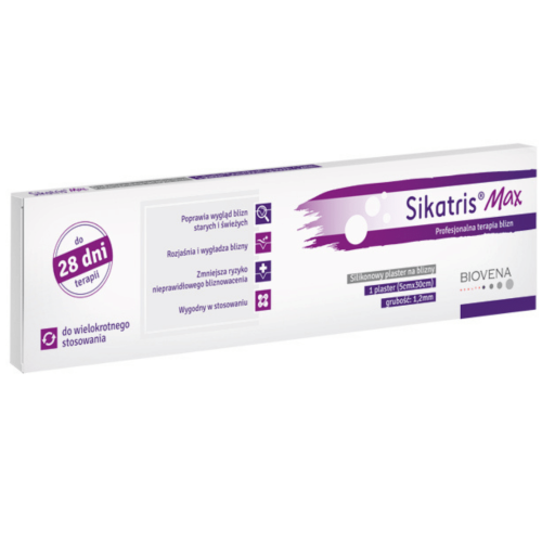 Biovena Sikatris Max silikonowy plaster na blizny do wielokrotnego stosowania 5cmx30cm, 1 szt.