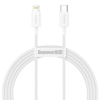 Kabel USB-C Lightning BASEUS Superior Series CATLYS-02 0.25m Biały