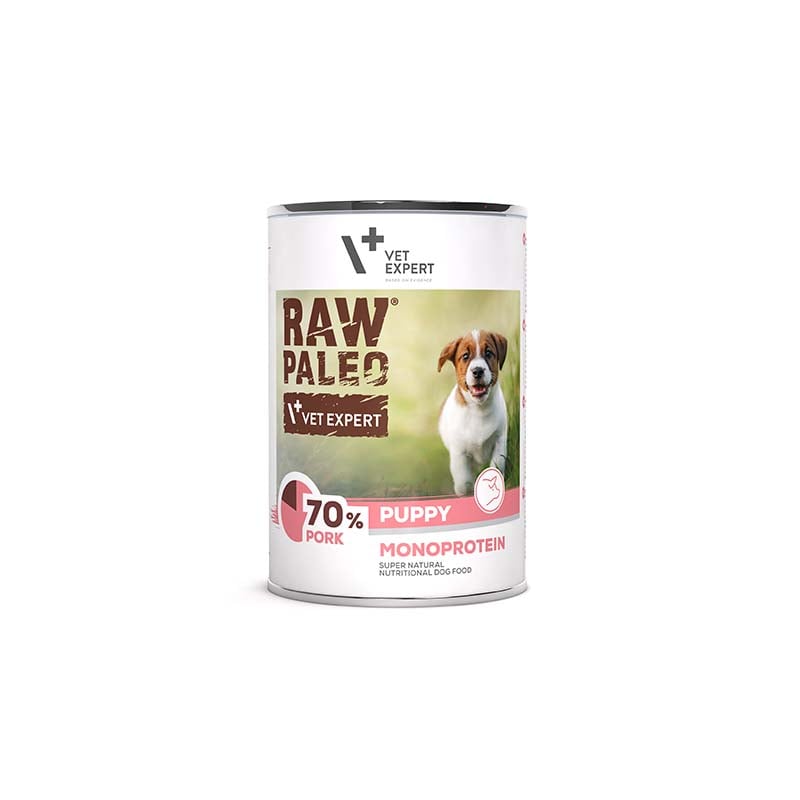 VET EXPERT Raw Paleo Wieprzowina/Pork Puppy Can 400g