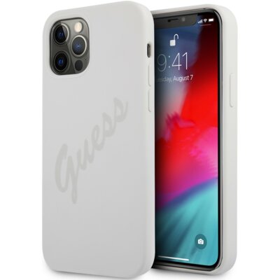 Etui GUESS Script Vintage do Apple iPhone 12 Pro Max Kremowy