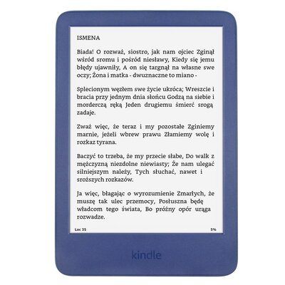 Czytnik e-booków AMAZON Kindle 11 6", Podświetlany ekran, Wi-Fi Niebieski